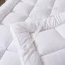 Supersoft Mattress Topper Double Bed - 1100 GSM Filling 4 Inch (10cm) Thick Mattress Topper with Elasticized Corner Straps - White (Double 137x190 cm) Image 6