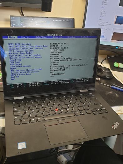 Lenovo Screen Assembly ThinkPad X1 Yoga 2nd Gen 14" 1920x1080, Glass Damaged