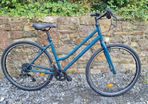 Decathlon Riverside 120 Hybrid Bicycle Bike Low Frame - Petrol Blue - Medium