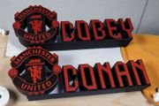 Man UTD Custom Name Plaque