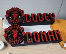 Man UTD Custom Name Plaque