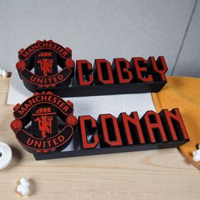 Man UTD Custom Name Plaque