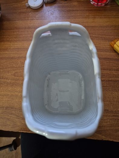 Ceramic Vintage Basket Planter with Handles