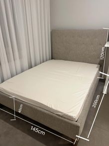 Double bed with mattress