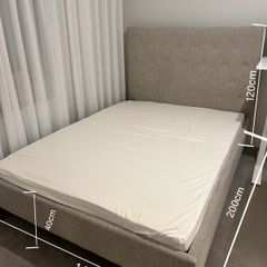Double bed with mattress