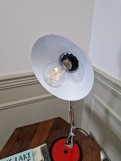 Vintage French Aluminor red desk lamp 1970/80s