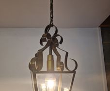 Vintage French style brass lantern ceiling light