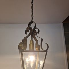 Vintage French style brass lantern ceiling light