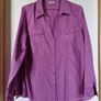 C&A Canda Shirt Women's Purple pink adjustable sleeves size 46/18 Image 3