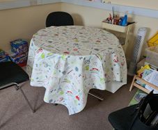 Round Office Table & 3 Chairs