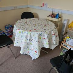 Round Office Table & 3 Chairs
