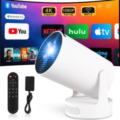 Mini Projector with WiFi Bluetooth 5.4 4K Support