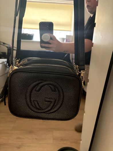 Ladies black crossbody bag