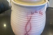 Beautiful very  Tall  12 inch Ceramic lidded pot