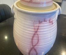 Beautiful 12 inch   Tall  Ceramic lidded pot