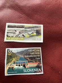 2 stamps from Slovenia