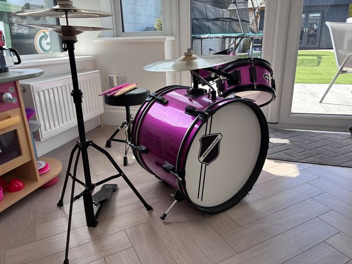 Kids Pink Drum Set