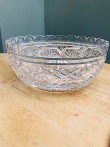 Rare Vintage Waterford Crystal Castle Fruit Bowl