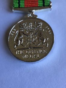 Genuine British Ww2 Miniature - The Defence Medal