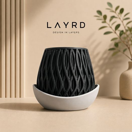 Modern 3D Printed Decorative Plant Pot