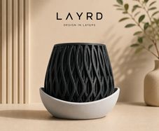 Modern 3D Printed Decorative Plant Pot