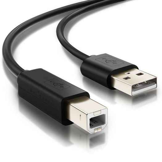 Act USB 2.0 Printer Cable 480Mbps High Speed Scanner Cord USB A to B Male for HP Canon Lexmark Epson Dell Xerox Samsung etc 1.5m Black (USB 2.0)