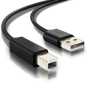 Act USB 2.0 Printer Cable 480Mbps High Speed Scanner Cord USB A to B Male for HP Canon Lexmark Epson Dell Xerox Samsung etc 1.5m Black (USB 2.0)