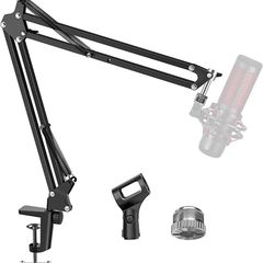Microphone Stand Mic Arm Micro Boom Arm with 3/8" to 5/8" Screw Adapter, Mic Clip Holder, for HyperX QuadCast, Blue Snowball, Blue Snowball ICE, Blue Yeti, Blue Yeti X, Blue Yeti Pro (FREE POSTAGE)