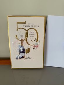 50th Wedding anniversary card and envelope