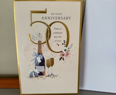50th Wedding anniversary card and envelope