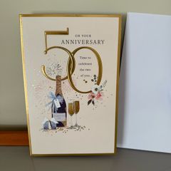 50th Wedding anniversary card and envelope