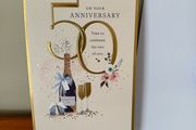 50th Wedding anniversary card &amp; Envelope