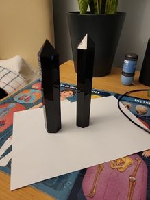 Obsidian obelisks