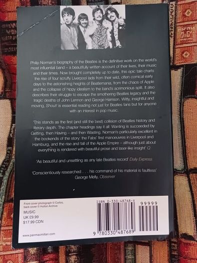 SHOUT/ The True Story of the Beetles/ Philip Norman/ 2004/1st Pan paperback