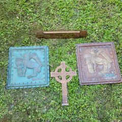4 heavy pure bronze sculture