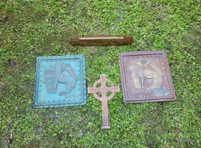 4 heavy pure bronze sculture