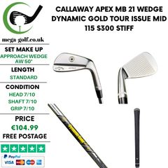 Callaway Apex MB 21 Wedge Aw 50 Degree / Dynamic Gold Tour Issue Mid 115 S300 Stiff