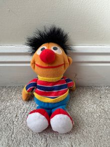 Vintage 1997 Tyco Sesame Street Beans Ernie Soft Plush approx. 8" Used Please see pictures