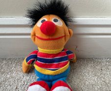 Vintage 1997 Tyco Sesame Street Beans Ernie Soft Plush approx. 8" Used Please see pictures