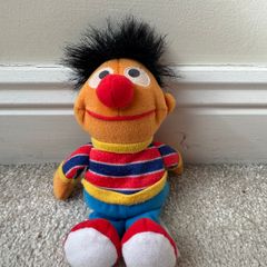 Vintage 1997 Tyco Sesame Street Beans Ernie Soft Plush approx. 8" Used Please see pictures