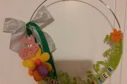 Handmade contemporary Easter wreath