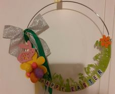 Handmade contemporary Easter wreath