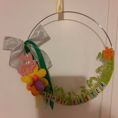 Handmade contemporary Easter wreath