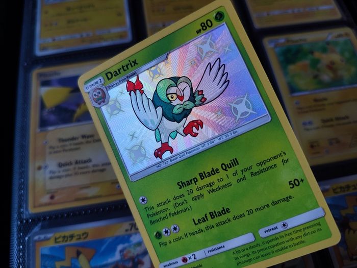 Dartrix ! Baby Shiny ! Shiny Rare ! from Hidden Fates Set ! 2019 ! Pokemon Card !