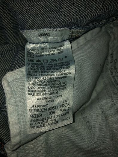 Jeans Levis Size W 34 L 34