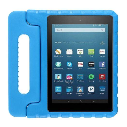 For Amazon Fire HD 8 2022 12th Gen Kids Case Shockproof Cover With Stand - Blue