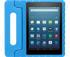For Amazon Fire HD 8 2022 12th Gen Kids Case Shockproof Cover With Stand - Blue