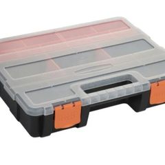 Brand New DIY Nuts & Bolts Multi-Purpose Storage Box With Removable Compartment Trays - Size - 29cm x 22cm x 6cm - RRP - 10.99