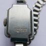 Vintage 1940 / 1950s art deco Silver Chrome Square Bezel Case Ladies watch / art deco cocktail watch, works well Image 7