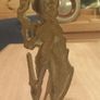 Brass door knocker, old, Medieval Knight, D18 post 6e Image 5